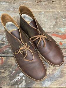 clarks クラークス オイルドレザー デザートブーツ 10 2/1 /トラッド 普段 大きいサイズ ビジネス バイク モッズ チャッカ ガレージ ベスパ