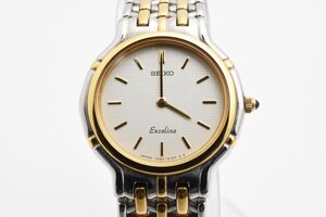 セイコー エクセリーヌ 7320-0410 コンビ ラウンド クォーツ レディース 腕時計 SEIKO