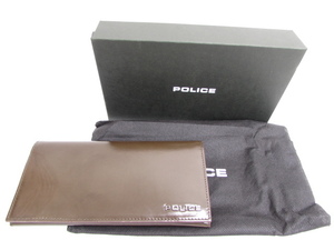 未使用 POLICE ポリス 2つ折り長財布 PA-70503-29 KOYOTE BROWN (小銭入れあり) ▼AC23406