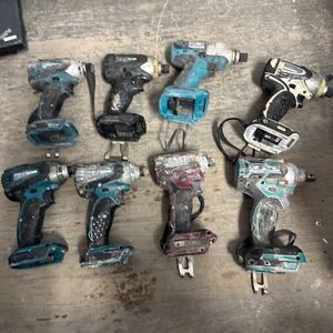 【ジャンク品】中古品 makita マキタ 14.4V インパクトドライバ まとめて 8個セット　電動工具 