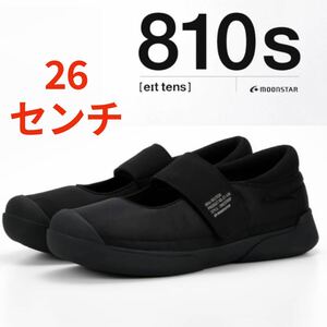 【美品】MOONSTAR 810s ムーンスター エイトテンス スニーカー BELTEDU ベルクロ ワンストラップ 26センチ 厚底