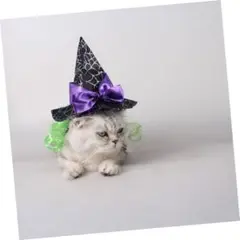 【未使用】ペット用 帽子 黒魔女コスチューム 魔法使いの帽子 ハット 仮装 犬猫