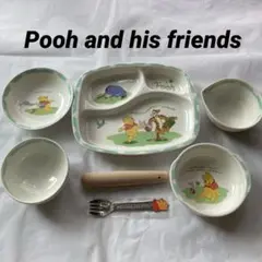 日本製　ディズニー　食器セット　プーさん　強化磁器　三信化工　Pooh