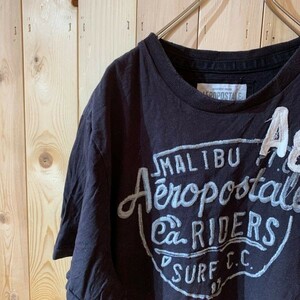 [KWT2254] AEROPOSTALE 半袖Tシャツ メンズ ブラック XL ポス