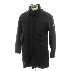 【中古】ストーンアイランド STONE ISLAND ポリエステルナイロン モッズコート ブラック系【サイズL】