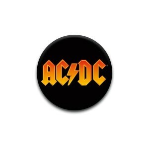 AC/DC『Orange Logo Pin / 1.25 inch』バッジ / バッチ【未使用】公式グッズ