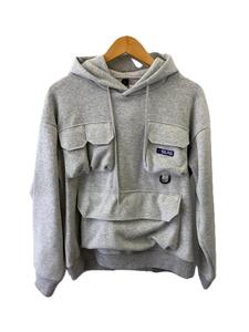 SILAS◆パーカー/TECK SWEAT HOODIE/ワンポイント/S/ポリエステル/GRY/無地/ポケット