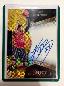 金直書/10 Gold Prizm Auto 16-17 Panini Kent Bazemore ケント・ベイズモア NBA サイン バスケ ユニフォーム Lakers レイカーズ Hawks