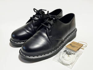 Dr.Martens 1461 WS ドクターマーチン レザーシューズ ホワイトステッチ 靴 3ホール ブラック UK8 27cm 良品