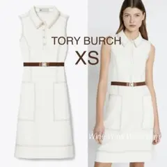 極美品 ToryBurch 2024 ピックステッチゴルフドレス XS