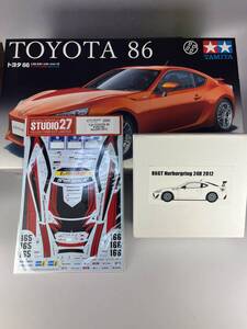 【送料込】1/24 TOYOTA 86 GAZOO Racing 2012 ニュルブルクリンク24H トランスキット 別売りデカール・ベースキット付き タミヤ トヨタ