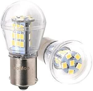 HooMoo S25 LED シングル バックランプ 純正球サイズ ホワイト 爆光 (1156 BA15S ピン角180°) 12