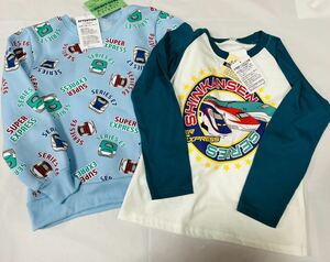 ◎福袋3F1906*激安sale!!新品 こども服 長袖トレーナー+長袖Tシャツsize120 2枚★TRAIN GARAGE/JR東日本商品化承諾済/JR東海商品化承諾済