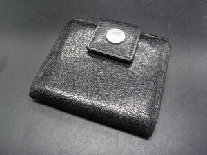 ■美品■ BVLGARI ブルガリブルガリ レザー 二つ折り 財布 ウォレット 札入れ 小銭入れ レディース メンズ ブラック系 DG7098