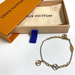 0975　LOUIS VUITTON ルイヴィトン ロゴマニア ブレスレット M68077　 ゴールド シルバー アクセサリー