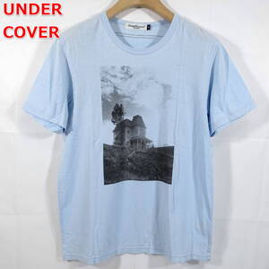 【良品】アンダーカバイズム　サイコ　ベイツ家プリントＴシャツ　PSYCHO　UNDERCOVER ISM　サイズ２（Ｍ相当）　水色