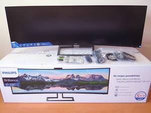 PHILIPS モニター ディスプレイ 499P9H1/11 (49インチ/32:9/曲面ディスプレイ/HDR 400/解像度 5120x1440)