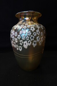 オリエント＆フルーム ゴールド ファブリル ホーソーン 花瓶２１CM/［山－〇〇　Ｙ8703-09］拓本紙硯古本古書和書和本漢籍掛軸模写書画骨董