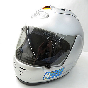 【格安】1,000円～ Arai アライ RAPIDE SR フルフェイスヘルメット シルバー系 サイズ61.62cm PSCマーク無し バイク オートバイ [M5928] 