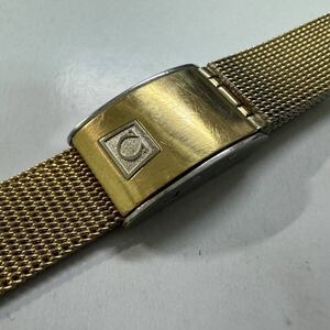 オメガ 金属ベルト 金色 12mm幅 OMEGA stainless steel bracelet gold color ステンレスベルト　メッシュベルト　6020 GP セ-1