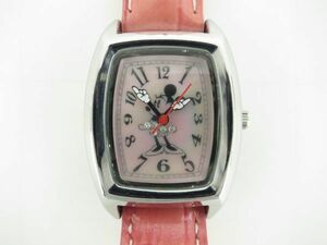 ディズニー　ミニーマウス　腕時計　クオーツ　ピンク文字盤　T&G　2522/3000　お洒落な　シルバー×ピンク　F27