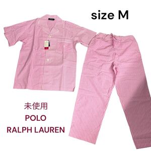 未使用　ポロ　ラルフローレン　ピンクが可愛い　ギンガムチェック、ストライプ　POLO RALPH LAUREN M 半袖 パジャマ ルームウェア