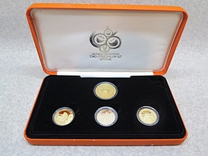 ★☆【ゴールド】K24 純金 2006年FIFAワールドカップドイツ大会記念金貨4枚セット 箱あり 計39.56g ot☆★