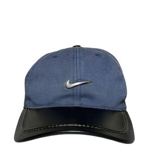 【90s】NIKE GOLF　メタル　スウォッシュ　 レザー　キャップ