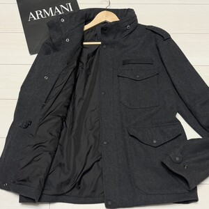 未使用級/XL相当●アルマーニエクスチェンジ A/X ARMANI EXCHANGE フィールドジャケット ウール混 M-65 ミリタリー コート メンズ