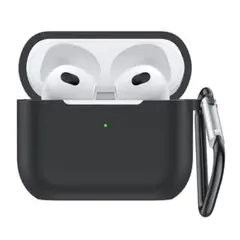 AirPods 3 ケース 第3世代 専用カバー シリコン 保護 カラビナ付き