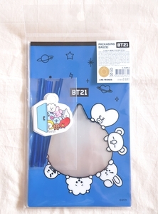 BT21公式 ラッピングバッグ 袋 青 小 ギフトバッグ 防弾少年団 BTS TATA CHIMMY COOKY MANG RJ KOYA SHOOKY プレゼントの包装に!!