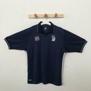 90s NIKE FEDERAZIONE ITALIANA GIUOCO CALCIO ナイキ イタリア代表ユニフォーム IPスポンサーパッチ付き 美品(ほぼ未着用) size L