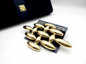 【未使用】大ぶり★ ジバンシー GIVENCHY ブローチ ジバンシイ ヴィンテージ 結婚式 パーティー レア ゴールドカラー ir-20-m21-4