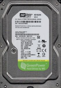 WesternDigital WD10EURX-98UY4Y0 1.0TB SATA 5400rpm 2060-800006-001 REV P1