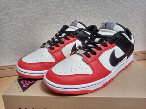 ナイキ×NBA　ダンク ロー EMB シカゴ　27.5cm　ホワイト　レッド　ブラック　dunk