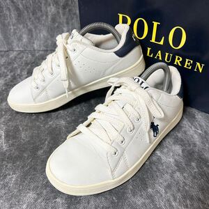 【BOX付】POLO RALPH LAUREN QUINCY COURT ポロラルフローレン スニーカー ジュニア　23cm ホワイト　＊80