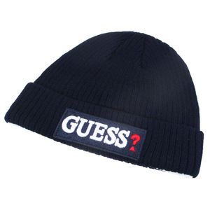 送料無料 ニット帽 GUESS（ゲス）ワッチキャップ ニットキャップ ネイビー AI4A8859DS-NVY-FF-5343