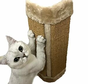 TCATEC 猫 爪研ぎ 猫 爪 猫 爪とぎ 麻 つめとぎ コーナータイプ 50 x 23 x 2cm 壁にれる爪とぎボード 猫 壁 爪とぎ防止