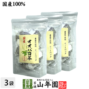 お茶 健康茶 国産 100% オオバコ茶ティーパック 1.5g×20p×3袋セット 無農薬 ノンカフェイン 宮崎県産