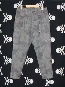 マスターマインドワールド　MIXED PLAID DRESSY PANTS　グレー　MASTERMINDWORLD