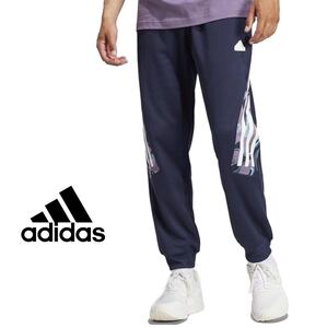 新品未使用 アディダス【XL】ロングパンツ adidas ジャージ スウェット 長ズボン 柄 スポーツ カジュアル 裏起毛 フリース 8853