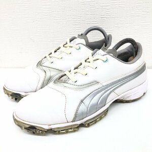 ●PUMA GOLF プーマ バイオプロ ゴルフシューズ 23cm 白 ホワイト スパイク エヴァフォーム Bio Pro レディース 女性用 婦人