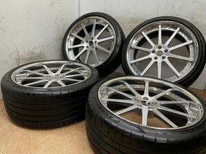 深リム！ハイパーフォージド HF-C10 22インチ 10J +28 +37 PCD112 5H ピレリ 295/30R22 ベントレー フライングスパー 4本セット