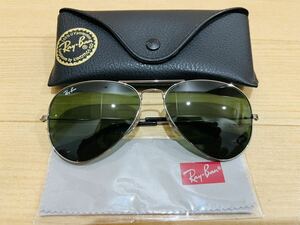 RayBan レイバン サングラス アビエーター AVIATOR ケース付 ティアドロップ ケース付 中古