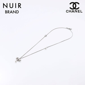 シャネル CHANEL ネックレス ラインストーン シルバー