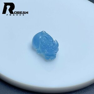 夢色 EU製 定価8万円★ROBEAN・ブルーグリーンアクアマリン★パワーストーン アクセサリー 天然石 手彫り 貔貅 25.5*16.1*13.2mm C7011054