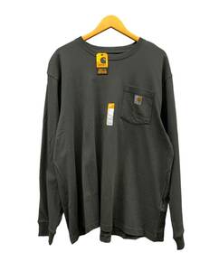 Carhartt (カーハート) Workwear LS Pocket T-Shirt ポケットTシャツ ロンT 長袖Tシャツ PEAT K126 L ダークグリーン メンズ/025