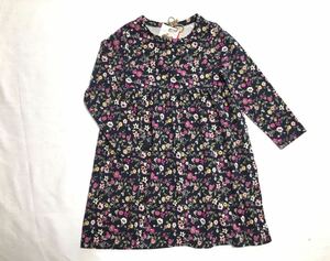 新品■Tailor vintage 女の子 長袖ワンピース 5 110 花柄 レトロ 可愛いスカート★