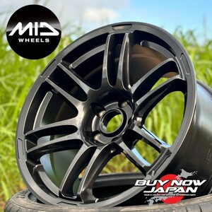 1本【メーカー直送】 MID RACING R26　18×9.5J+22 5H-114.3 クリスタルブラック　18インチ エムアイディー アルミホイール