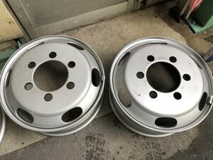 【新車外しスチールホイ－ル Y2330】★限定特価☆ TOPY 19.5x6.75 6穴 JIS P.C.D 222.25mm オフセット 136mm 2枚セット